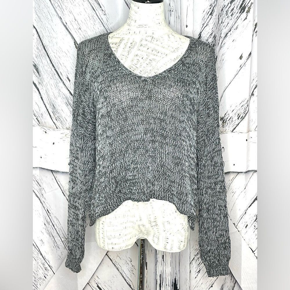 Wooden Ships Paola Buendia Oversized Loose Knit Boxy Cropped Marled Sweater X/S